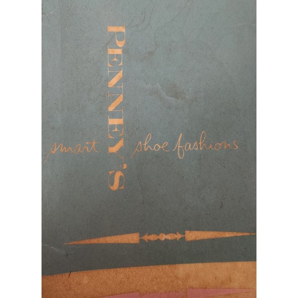 Vintage Penney's Shoe Box JC Penney 1950s/60s Pastel Blue & Pink Movie Prop - Picture 7 of 11